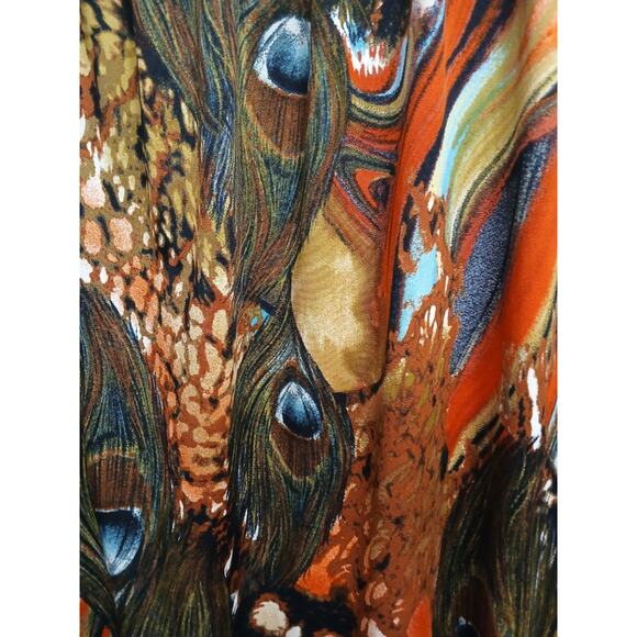 Exotic Sundress Maxi Plus Sz 2X Peacock Halter Bodycon Disco Babydoll Coquette - Picture 11 of 16